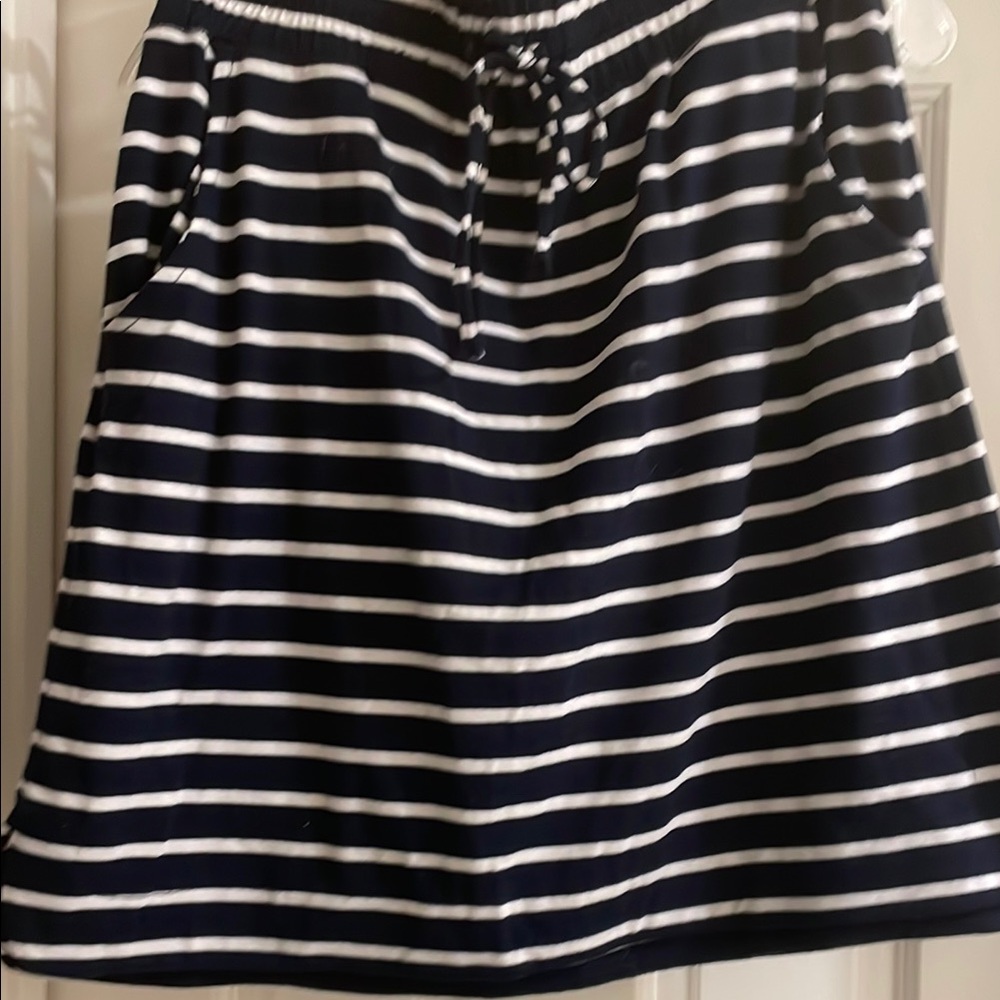 Dress Barn Black and White A-Line Skirt with Tie Front